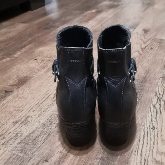 Rag & Bone Black Leather Chelsea Strappy Ankle Boots Size US 8.5/ EU 38.5 - Picture 3 of 8